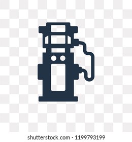 Fuel dispenser vector icon isolated on transparent background, Fuel dispenser transparency concept can be used web and mobile