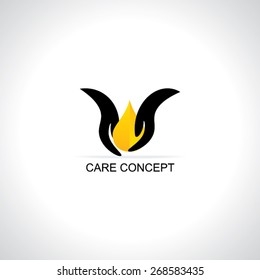 fuel drop care with hand vector illustration 