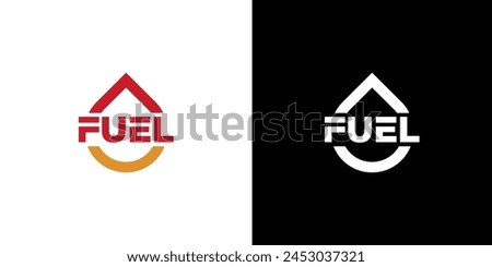 Fuel drop with letter AF. FA Logo Vector Icon Illustration