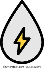 icono de color de línea vector de caída de combustible