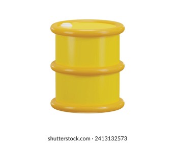fuel drum container icon 3d render