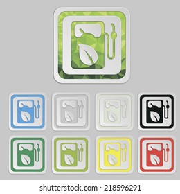 Fuel ecology vector icons