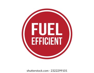 fuel efficient red vector banner illustration isolated on white background