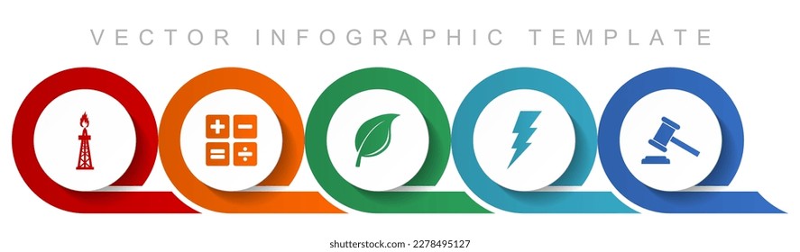 Fuel and energy icon set, miscellaneous icons such as oil and gas, calculator, leaf, bolt and auction for webdesign and mobile applications, flat design infographic vector template in eps 10