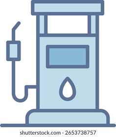 Icono de tono azul lleno de combustible