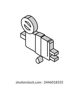 fuel filter replacement isometric icon vector. fuel filter replacement sign. isolated symbol illustration