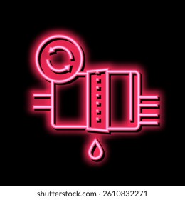fuel filter replacement neon light sign vector. fuel filter replacement illustration