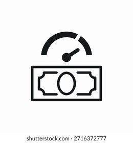 Vector de signo de icono de finanzas de combustible