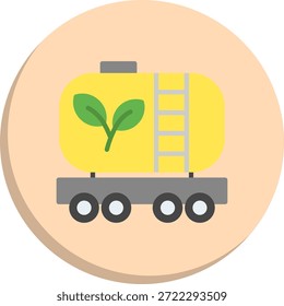 Icono de estilo de círculo plano de combustible