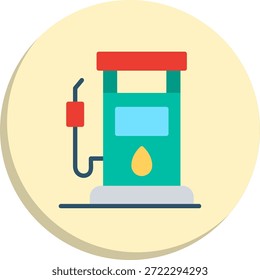 Icono de estilo de círculo plano de combustible