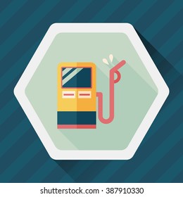 Fuel flat icon with long shadow
