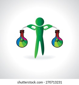 fuel fueling idea by nozzle like hand of peoples vector illustration 