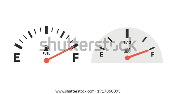 Fuel full gauge icon. Gasoline indicator.\
Fuel indicator. Vector\
illustration