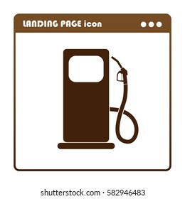 Fuel , gas station, Column for refueling, icon for the landing page
