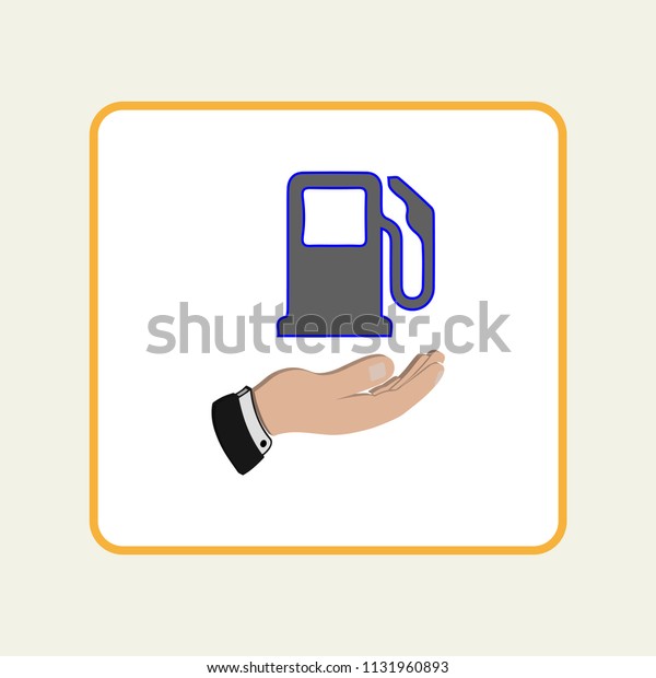 fuel gas station feeling station point\
for cars and vehicles patrol or diesel vector\
icon