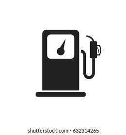 Fuel Gas Station Icon. Car Petrol Pump Flat Illustration.