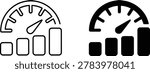 Fuel gauge with empty and full tank indicators Vector