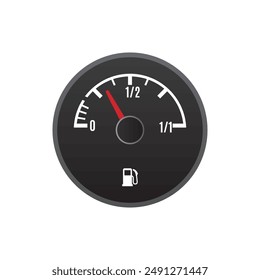 Fuel gauge flat vector illustration design. Fuel gauge symbol