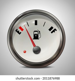 Fuel gauge. Full tank. Vector illustration on white background