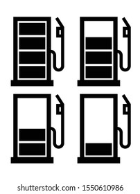 fuel gauge, gas station icon or symbol, tanking gasoline, vector illustration