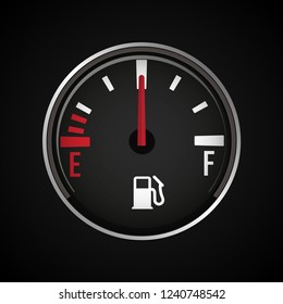 Fuel gauge icon. Gasoline indicator. Vector illustration.