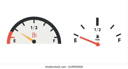 Fuel Gauge Icon. Gasoline Indicator. Fuel Indicator. Vector