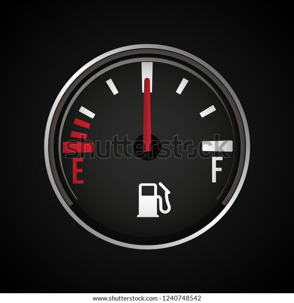 Fuel\
gauge icon. Gasoline indicator. Vector\
illustration.