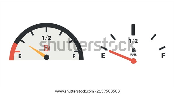 Fuel gauge icon. Gasoline indicator. Fuel\
indicator. Vector