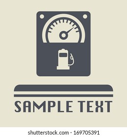 Fuel Gauge Icon Or Sign, Vector Illustration