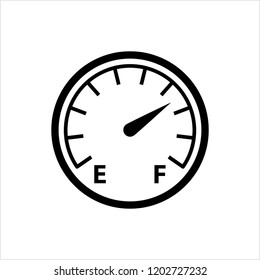 Fuel Gauge Icon Vector Art Illustration