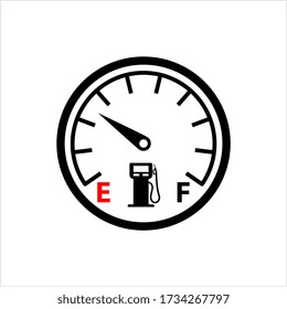 Fuel Gauge Icon Vector Art Illustration