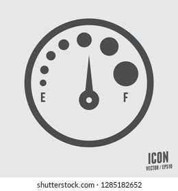 Fuel gauge icon.Fuel indicator vector sign.Fuel consumption symbol