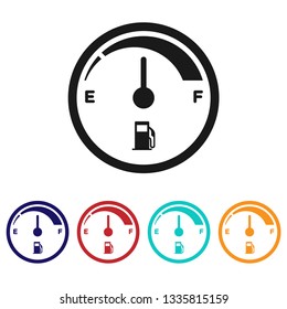 Fuel gauge icon.Fuel indicator vector sign.Fuel consumption symbol