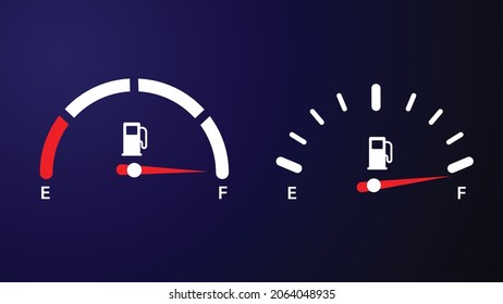 Fuel gauge indicator. Gas tank