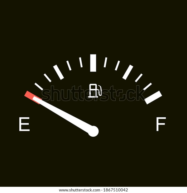 Fuel gauge indicator vector icon. Petrol pump
station symbol. Full gasoline level manometer sign. Auto car
indicator panel.
