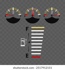 Fuel gauge indicator vector illustration