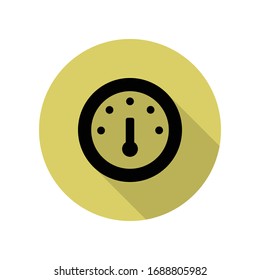 icono de sombra larga del aforador de combustible. Glifo simple, vector plano de iconos web para ui y ux, sitio web o aplicación móvil