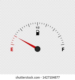 Fuel Gauge Meter - Vector Illustration - Isolated On Transparent Background