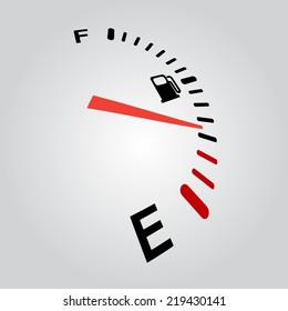 Fuel gauge on gray background. eps10
