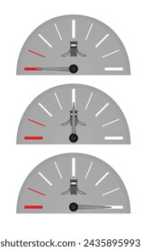 Fuel gauge set. vector illustration