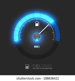 A fuel gauge, speedometer vector illustration