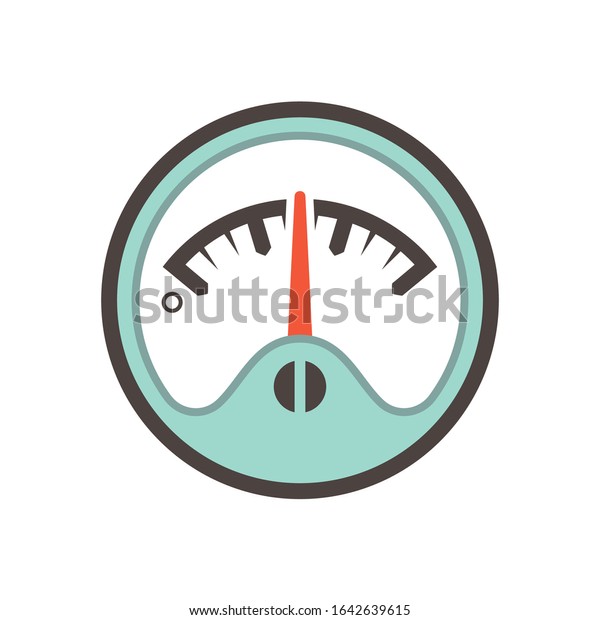 Fuel gauge vector icon. Measurement tool,\
equipment or instrument for car vehicle dashboard panel to\
indicator level, full or empty of power and energy in tank i.e.\
petrol, gas, gasoline and\
diesel.