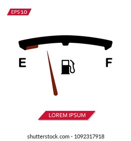 fuel gauge vector icon symbol