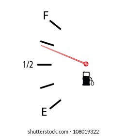 fuel gauge vector illustration with symbol