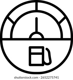 Kraftstoffanzeige, Vektorliniensymbol-Design