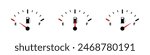 Fuel gauge vector set. Gas measure dashboard. Full and empty gasoline tank.