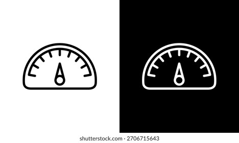 Fuel Gauge White Icon Set Design