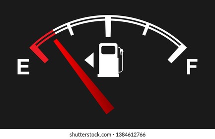 Fuel gauge for your design. Full and empty signs. Vector illustration. svg
