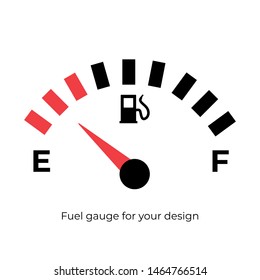 Fuel Gauge For Your Design. Vector Illustration