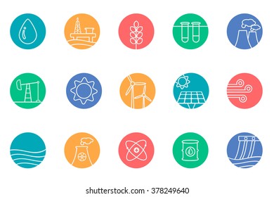 fuel and generators icons